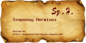 Szepessy Hermiusz névjegykártya